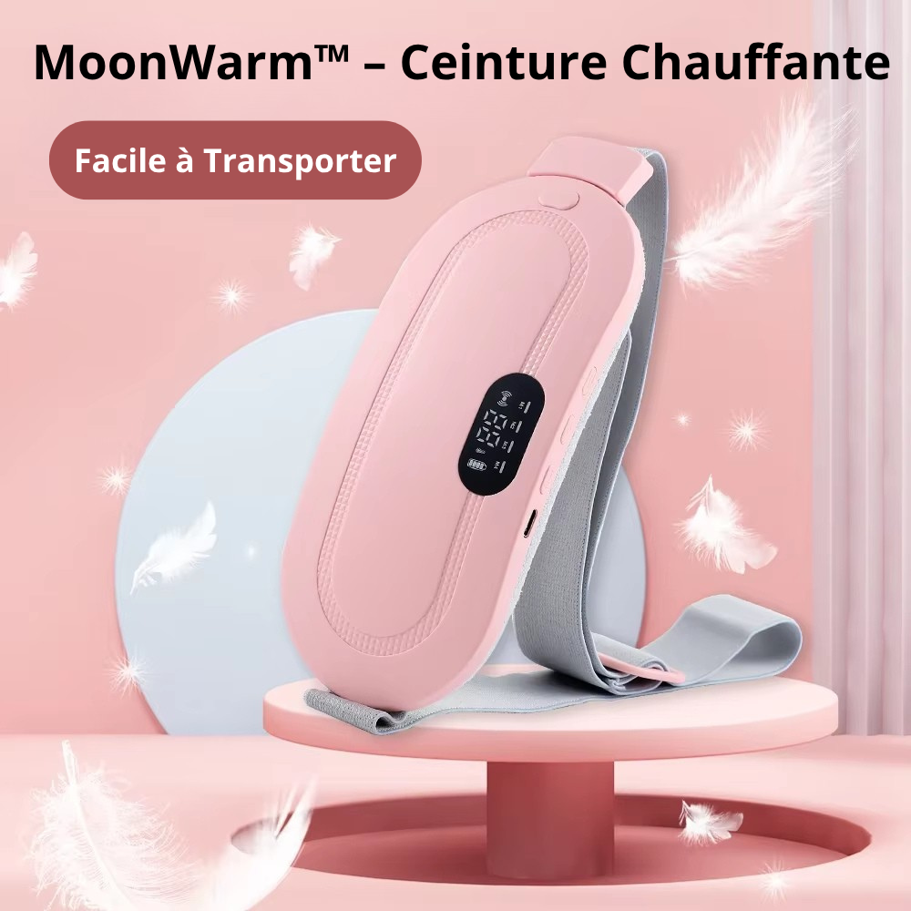 MoonWarm™ – Ceinture Chauffante Massante | Soulagement Douleurs Menstruelles & Lombaires