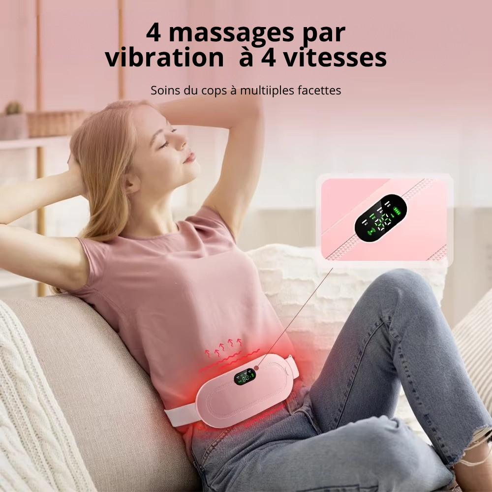 MoonWarm™ – Ceinture Chauffante Massante | Soulagement Douleurs Menstruelles & Lombaires