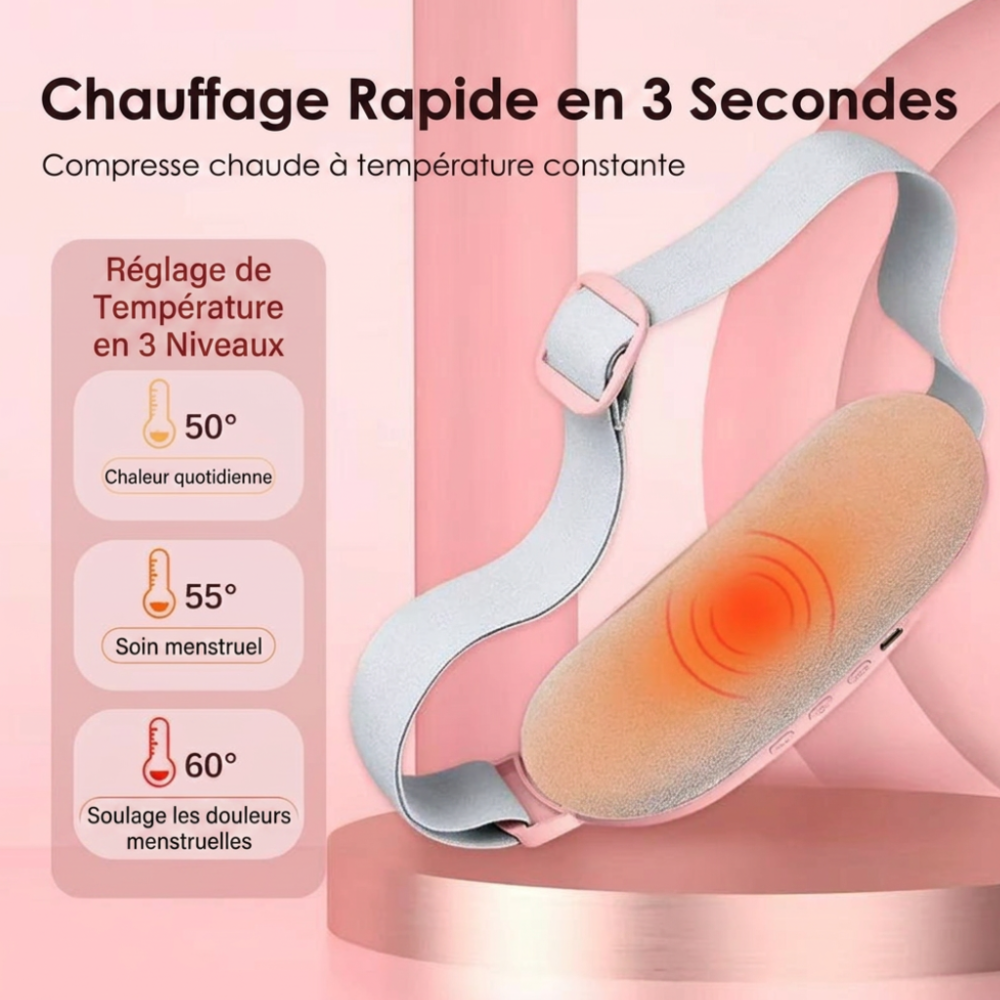 MoonWarm™ – Ceinture Chauffante Massante | Soulagement Douleurs Menstruelles & Lombaires